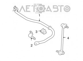 Stabilizator spate pentru Lexus RX300 RX330 RX350 RX400h 04-09 4WD, nou, original OEM.