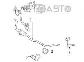 Кронштейн стабилизатора передний левый Lexus GS300 GS350 GS430 GS450h 06-07 rwd