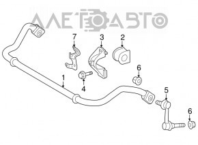 Bara de stabilizare față stânga pentru Lexus LS460 07-12