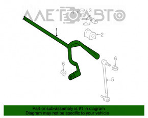 Stabilizatorul frontal pentru Lexus ES350 07-12, 25 mm.