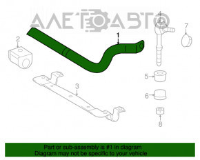 Stabilizator spate pentru Lexus CT200h 11-17, 23mm