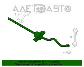 Stabilizator spate pentru Lexus IS 14-20, 18mm