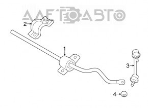 Stabilizator spate pentru Lexus IS 14-20, 18mm