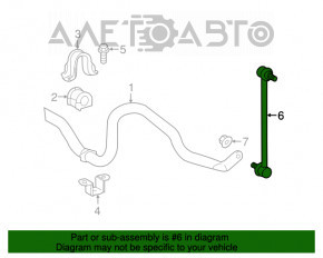 Bară stabilizatoare față dreapta pentru Lexus RX300 RX330 RX350 RX400h 04-09, nou, neoriginal, GMB.