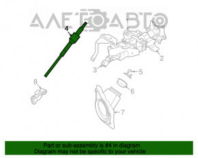 Вал рулевой колонки Infiniti Q50 14-19 без адаптивного управления