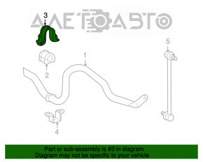 Suportul de fixare a stabilizatorului frontal stânga pentru Lexus RX350 RX450h 10-15, partea de sus.