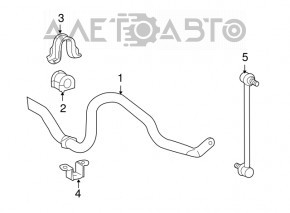 Suportul de fixare a stabilizatorului frontal stânga pentru Lexus RX350 RX450h 10-15, partea de sus.