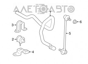 Suportul de fixare a stabilizatorului frontal stânga jos pentru Lexus RX400h 06-09.