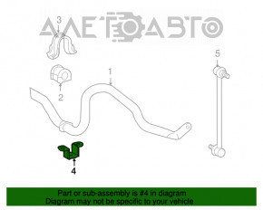 Suportul de fixare a stabilizatorului frontal drept pentru Lexus RX350 RX450h 10-15, partea de jos.