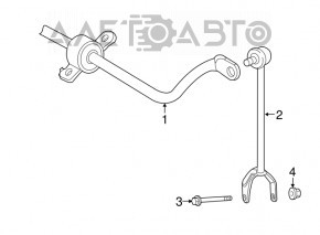 Bară stabilizatoare spate dreapta pentru Lexus LS460 07-17, nouă, originală OEM.