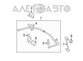 Скоба крепления заднего стабилизатора правая Toyota Highlander 08-13 3.5 AWD в сборе