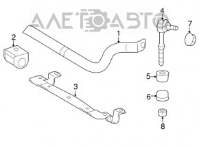 Bara de fixare a stabilizatorului spate pentru Lexus CT200h 11-17