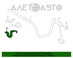 Suportul de fixare a stabilizatorului spate, partea de jos dreapta pentru Toyota Camry v50 12-14 SUA, nou, original OEM.