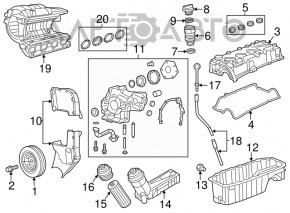 Corpul filtrului de ulei Fiat 500 12-19 cu răcitor