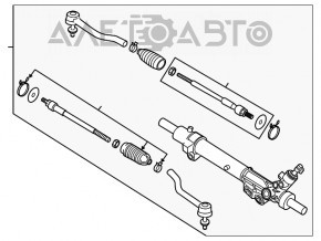 Bară de direcție Nissan Altima 13-18 cu cardan fără cruce de direcție