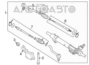 Bară de direcție Nissan Altima 13-18 cu cardan fără cruce de direcție