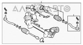 Bară de direcție Infiniti Q50 14- AWD cu servodirecție