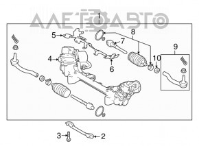 Bară de direcție Infiniti Q50 14- AWD cu servodirecție