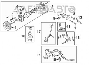 Rezervorul de ulei de direcție asistată Infiniti G25 G35 G37 4d 06-14 fără capac