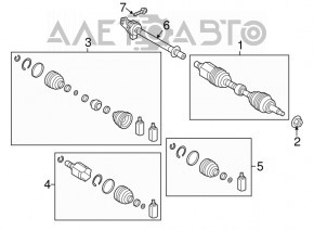 Axul frontal stânga al mașinii Hyundai Santa FE Sport 17-18, restilizată, 2.4 FWD.