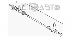 Привод полуось передняя левая Hyundai Santa FE 19-20