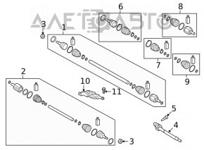 Ax cu roți față stânga Hyundai Santa FE 19-20