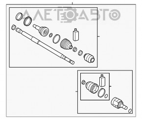 Ax cu semiasă față dreapta Kia Forte 4d 14-18 1.8 AT