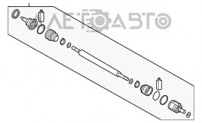 Привод полуось передняя правая Kia Optima 16-