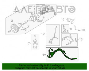 Furtun de presiune înaltă pentru direcția asistată Infiniti G25 G35 G37 4d 06-14