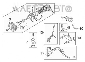 Furtun de presiune înaltă pentru direcția asistată Infiniti G25 G35 G37 4d 06-14