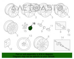 Центральный колпачок на диск Audi A3 8V 15-20 тип 2