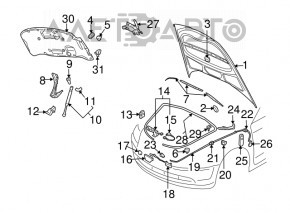 Bara de protecție a capotei Audi Q7 4L 10-15, nouă, originală OEM