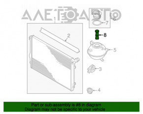 Фильтр расширительного бачка охлаждения VW Passat b8 16-19 USA
