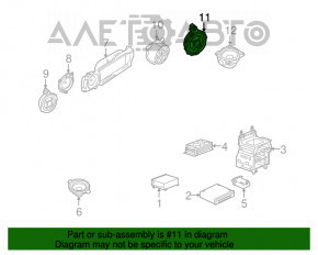 Difuzorul tweeter al ușii din spate dreapta Audi Q7 4L 10-15 BOSE