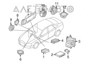 Difuzorul tweeter al ușii din spate dreapta Audi Q7 4L 10-15 BOSE