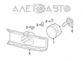 Farul de ceață dreapta pentru Ford Fusion mk5 13-16