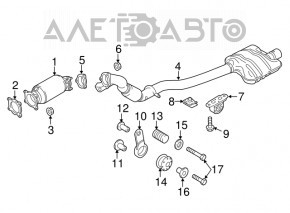 Suportul conductei de admisie frontală Audi A6 C7 16-18 restilizat 2.0