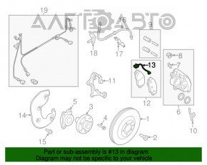 Senzor de uzură a placuțelor de frână față stânga Audi A6 C7 12-18 320mm