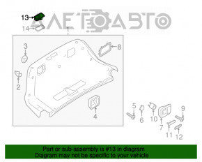 Butonul de închidere a portbagajului interior Audi Q5 8R 09-17 tip 2 nou neoriginal.