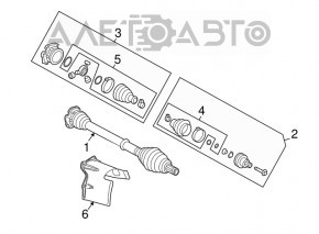 Axul cu came pentru roata din față dreapta a Audi Q5 8R 13-17 2.0T, 3.0 tfsi, hibrid