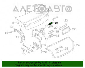 Кронштейн отбойника крышки багажника левого Audi A3 8V 15-20 на крышке