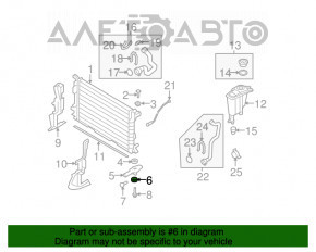 Suport radiator stânga jos Audi A6 C7 12-18, șaibă.