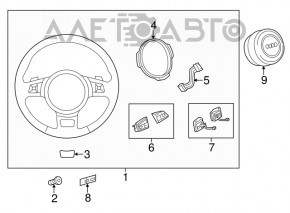 Volanul stâng al Audi A3 8V 15-18