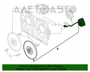 Вентилятор охлаждения левый Audi Q5 8R 13-17 3.0 tfsi
