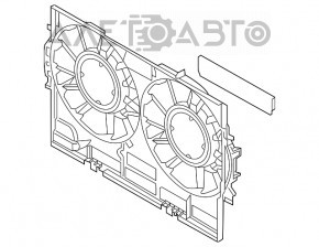 Диффузор кожух радиатора голый Audi Q5 8R 13-17 3.0 tfsi новый OEM оригинал