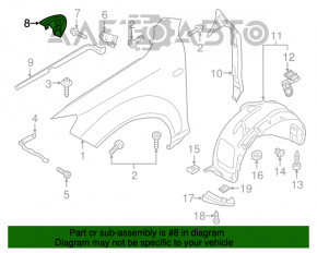 Garnitură aripă capotă - aripă stânga Audi Q7 4L 10-15 sub balama