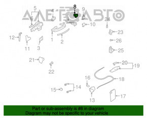 Capacul mânerului exterior dreapta față Audi Q7 4L 10-15 zgârieturi