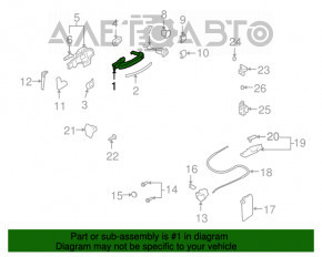 Mânerul ușii exterioare față stânga Audi Q7 4L 10-15 keyless