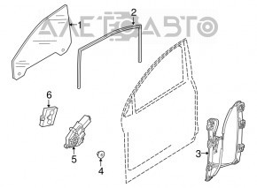 Geam electric cu motor fata dreapta Audi Q7 4L 10-15