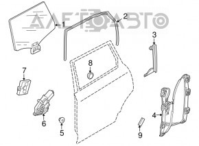 Ghidaj geam usi spate dreapta Audi Q7 4L 10-15 nou original OEM